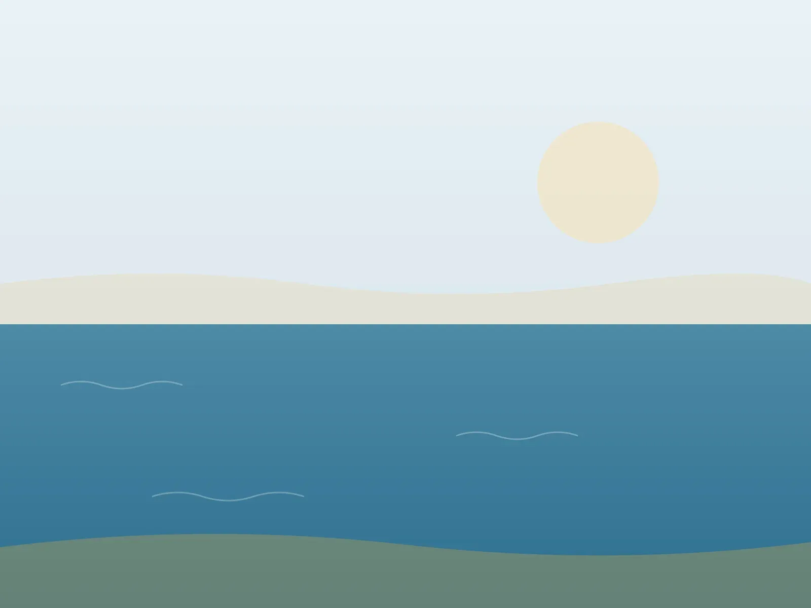 Illustrated coastal scene evoking Italy, home of Flott